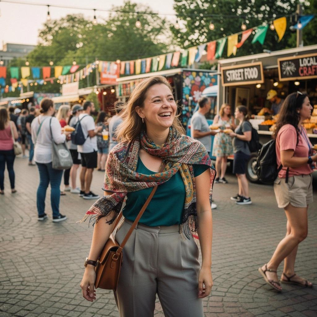 Grupa ludzi czekających na autobus w pobliżu miejsca wydarzenia