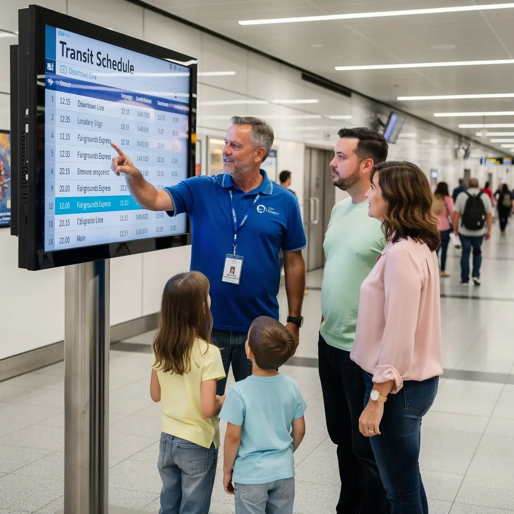 Informacyjny znak kierujący do lokalnych atrakcji